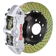 Kies-Motorsports Brembo Brembo 12-14 328i (Excl. xDrive/M-Sport Brakes) Fr GT BBK 6 Pist Cast 355x32 2pc Rotor Drill-Silver