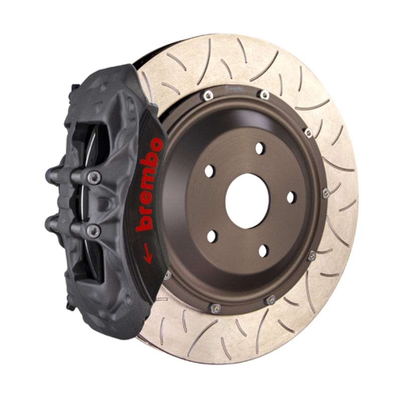 Kies-Motorsports Brembo Brembo 12-16 Porsche Boxster (Excl PCCB) PISTA Front BBK 355x35x53a T3 2pc Rotor Slotted - Clear HA