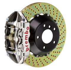 Kies-Motorsports Brembo Brembo 14+ Mini Cooper Front GTR BBK 4 Piston Billet 345x28 2pc Rotor Drilled- Nickel