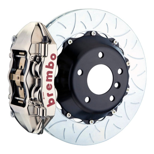 Kies-Motorsports Brembo Brembo 14+ Mini Cooper Front GTR BBK 4 Piston Billet 345x28 2pc Rotor Slotted Type3- Nickel