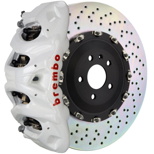 Kies-Motorsports Brembo Brembo 14+ Model S AWD w/ DC (Excl Plaid) Fr GT BBK 8Pis Cast 412x38 2pc Rotor Drilled-White
