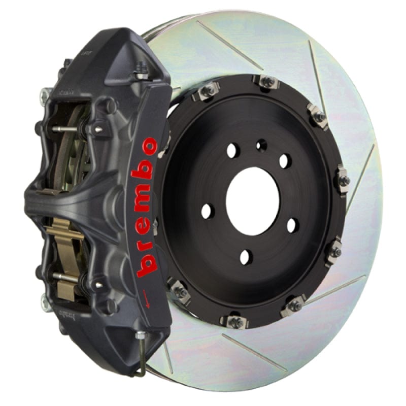 Kies-Motorsports Brembo Brembo 15-18 M3 (CC Brake Equipped) Fr GTS BBK 6 Pist Cast 405x34 2pc Rotor Slotted Type1-Black HA Main image