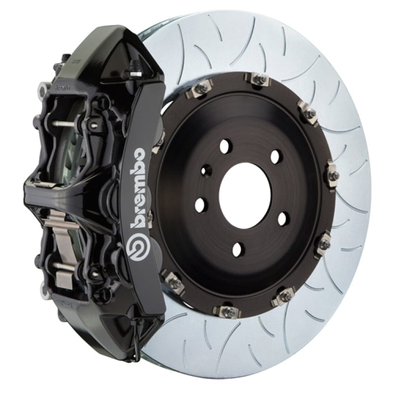 Kies-Motorsports Brembo Brembo 18+ RS5 Front GT BBK 6 Piston Cast 405x34 2pc Rotor Slotted Type-3-Black