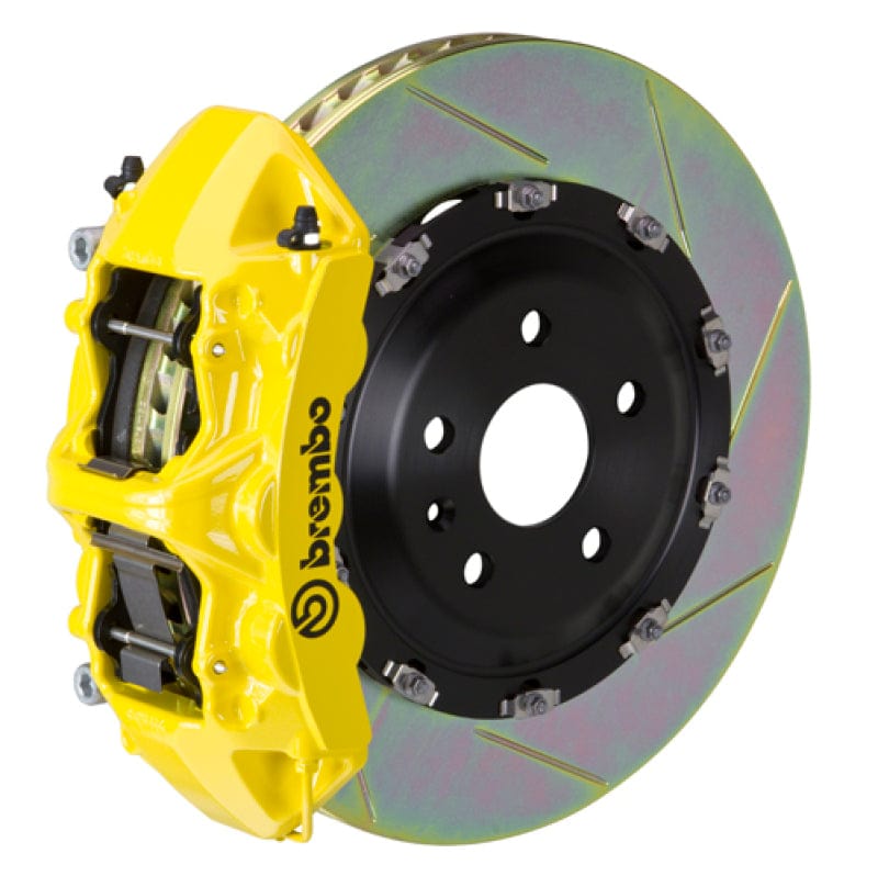 Kies-Motorsports Brembo Brembo 18+ X3/19+ X4 Front GT BBK 6 Piston Cast 380x34 2pc Rotor Slotted Type-1- Yellow