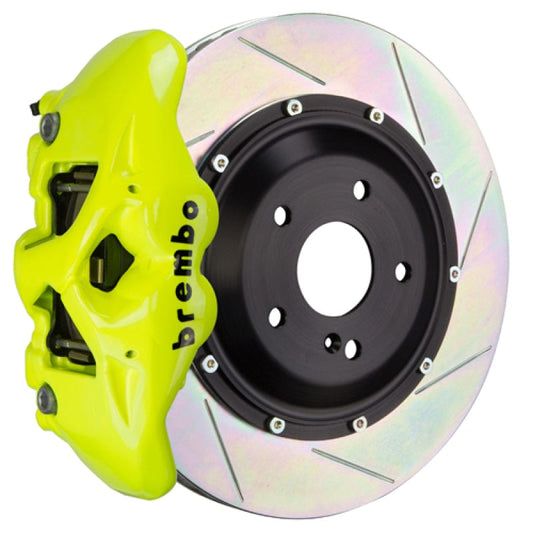 Kies-Motorsports Brembo Brembo 20+ Model Y Front GT BBK 6 Piston Cast 380x34 2pc Rotor Slotted Type-1- Fluo. Yellow