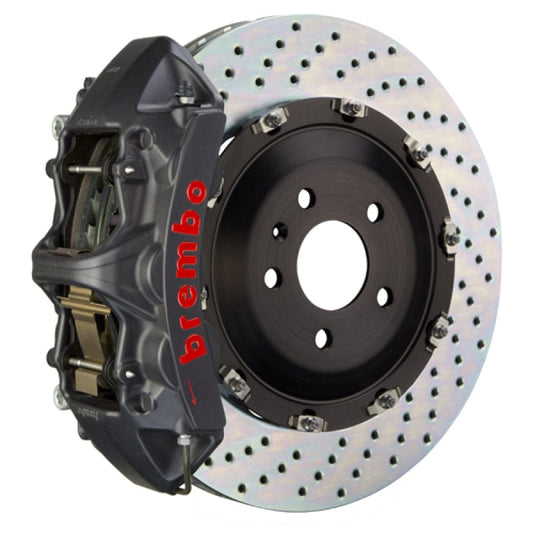 Kies-Motorsports Brembo Brembo 21+ Model S Plaid/Model X Plaid Fr GTS BBK 6 Piston Cast 405x34 2pc Rotor Drilled-Black HA