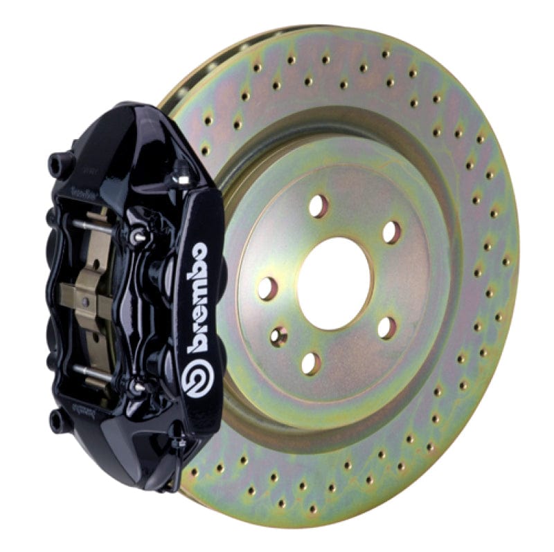 Kies-Motorsports Brembo Brembo 66-89 911S/SC/Carrera Front GT BBK 4 Piston Cast 323x28 1pc Rotor Drilled-Black Main image