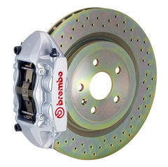 Kies-Motorsports Brembo Brembo 66-89 911S/SC/Carrera Front GT BBK 4 Piston Cast 323x28 1pc Rotor Drilled-Silver