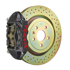 Kies-Motorsports Brembo Brembo 66-89 911S/SC/Carrera Front GTS BBK 4 Piston Cast 323x28 1pc Rotor Drilled-Black HA