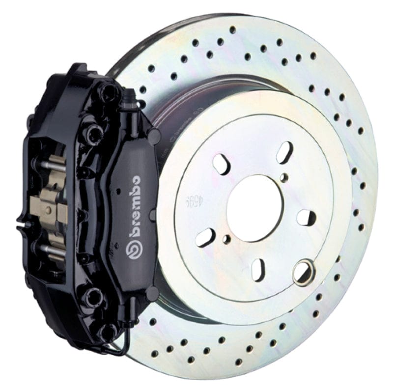 Kies-Motorsports Brembo Brembo 66-89 911S/SC/Carrera Rear GT BBK 4 Piston Cast 2pc 309x28 1pc Rotor Drilled-Black Main image