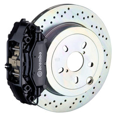 Kies-Motorsports Brembo Brembo 66-89 911S/SC/Carrera Rear GT BBK 4 Piston Cast 2pc 309x28 1pc Rotor Drilled-Black