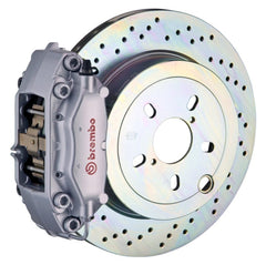 Kies-Motorsports Brembo Brembo 66-89 911S/SC/Carrera Rear GT BBK 4 Piston Cast 2pc 309x28 1pc Rotor Drilled-Silver