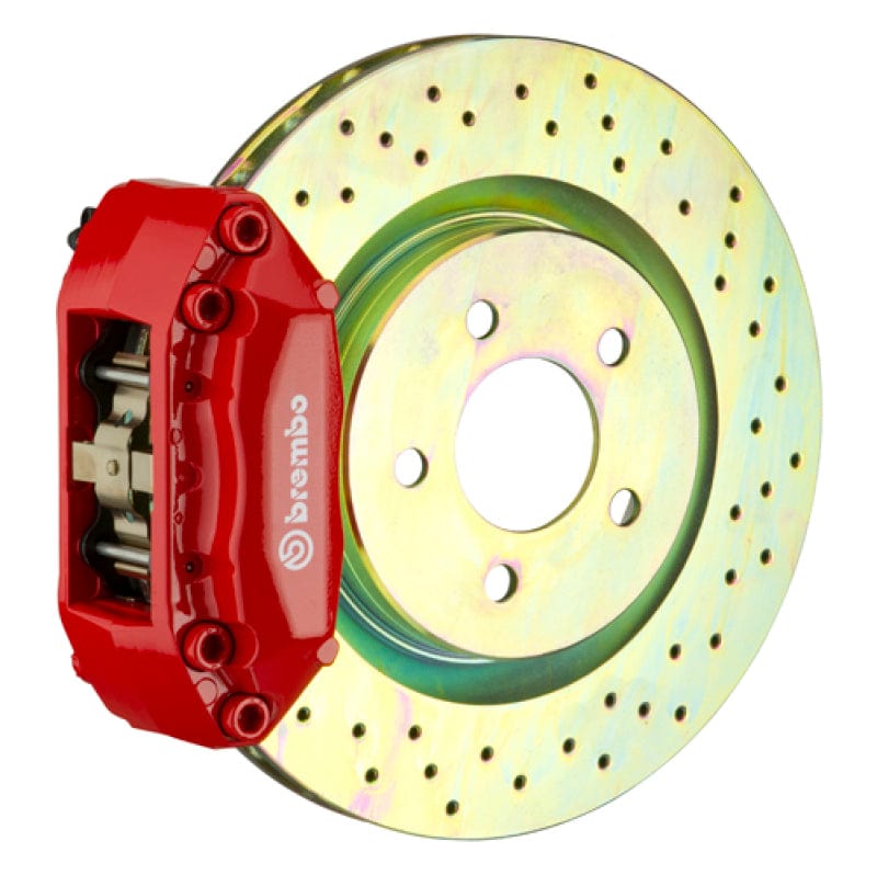 Kies-Motorsports Brembo Brembo 87-91 M3 (E30) Front GT BBK 4 Piston Cast 2pc 330x28 1pc Rotor Drilled-Red Main image