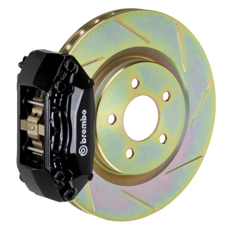 Kies-Motorsports Brembo Brembo 87-91 M3 (E30) Front GT BBK 4 Piston Cast 2pc 330x28 1pc Rotor Slotted Type-1-Black