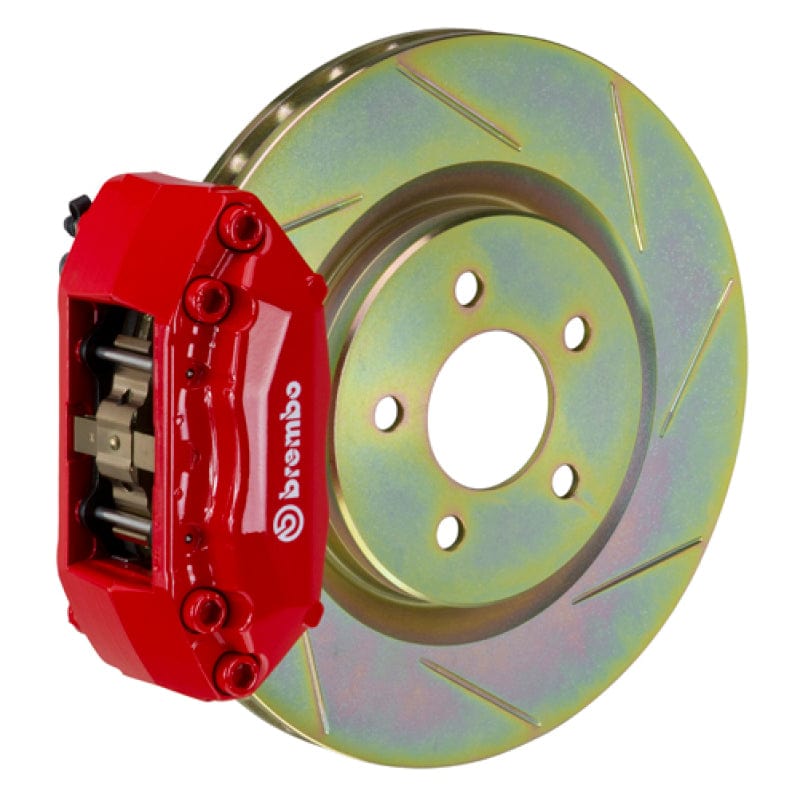 Kies-Motorsports Brembo Brembo 87-91 M3 (E30) Front GT BBK 4 Piston Cast 2pc 330x28 1pc Rotor Slotted Type-1-Red Main image