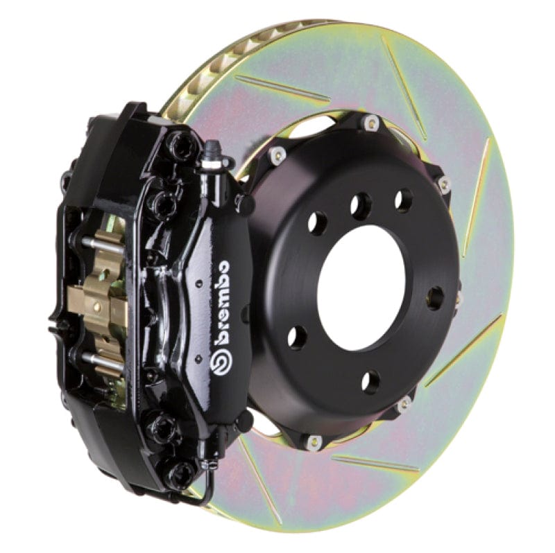 Kies-Motorsports Brembo Brembo 89-94 Carrera/90-94 Carrera Rear GT BBK 4 Pist Cast 2pc 328x28 2pc Rotor Slotted Type1-Black