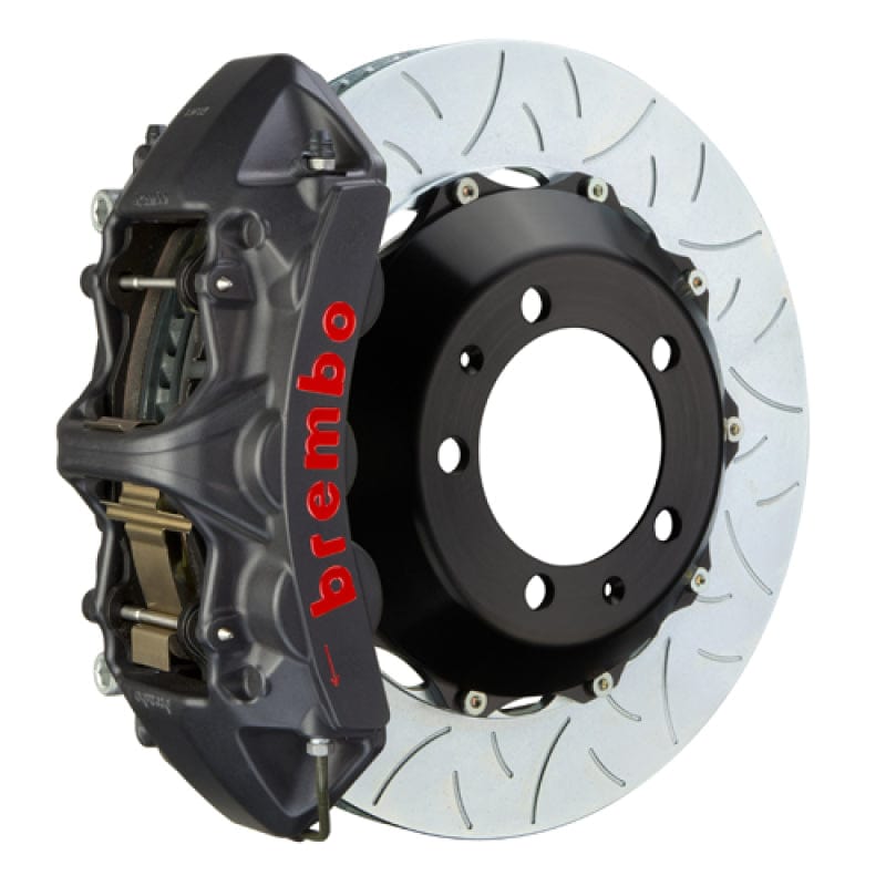 Kies-Motorsports Brembo Brembo 91-94 964 Turbo/3.6 Turbo Fr GTS BBK 6 Piston Cast 355x32 2pc Rotor Slotted Type3-Black HA