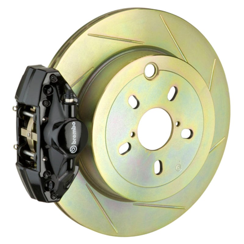Kies-Motorsports Brembo Brembo 92-98 318i/325i/328i Rear GT BBK 2 Piston Cast 2pc 294x19 1pc Rotor Slotted Type1-Black Main image