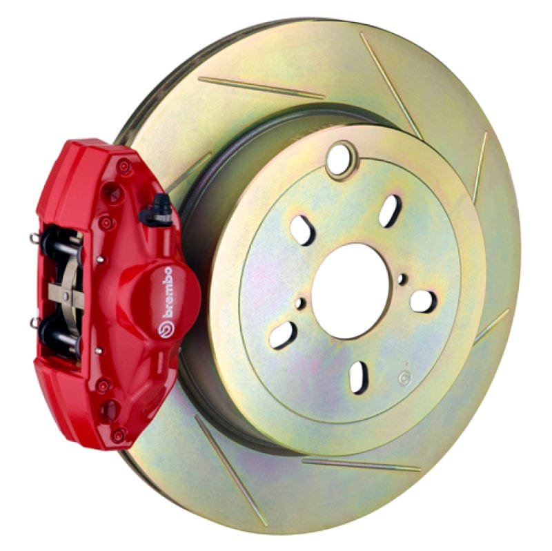 Kies-Motorsports Brembo Brembo 92-98 318i/325i/328i Rear GT BBK 2 Piston Cast 2pc 294x19 1pc Rotor Slotted Type1-Red Main image