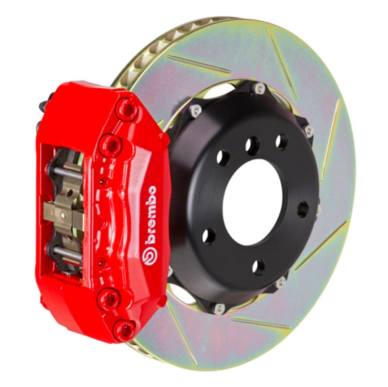 Kies-Motorsports Brembo Brembo 92-98 318i/325i (Excl. xDrive) Fr GT BBK 4Pist Cast 2pc 320x28 2pc Rotor Slotted Type1-Red Main image