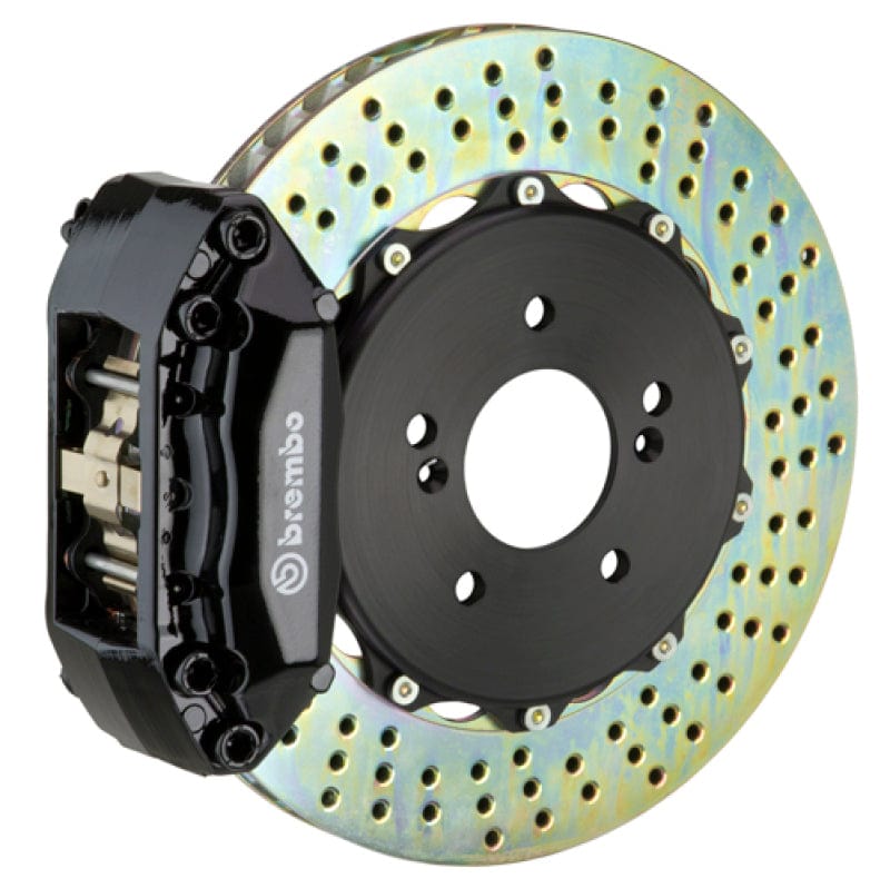 Kies-Motorsports Brembo Brembo 92-98 318i/325i (Excl. xDrive) Front GT BBK 4 Piston Cast 2pc 320x28 2pc Rotor Drilled-Black Main image