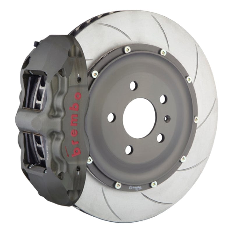 Kies-Motorsports Brembo Brembo 95-98 993 C2/993 C4 PISTA Front Race BBK 4 Pist Cast 2pc 328 x32x6 4a 2pc Rotor T5-Clear HA