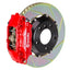 Kies-Motorsports Brembo Brembo 95-98 993 C2/993 C4 Rear GT BBK 4 Piston Cast 2pc 328x28 2pc Rotor Slotted Type-1-Red