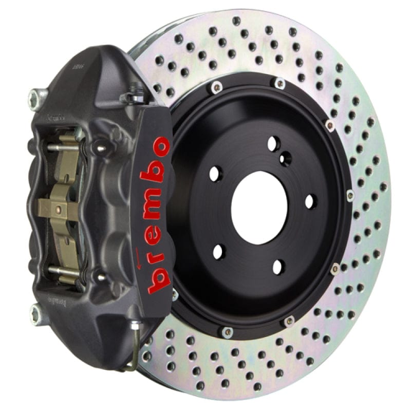 Kies-Motorsports Brembo Brembo 97-04 986 Boxster Rear GTS BBK 4 Piston Cast 345x28 2pc Rotor Drilled-Black HA Main image