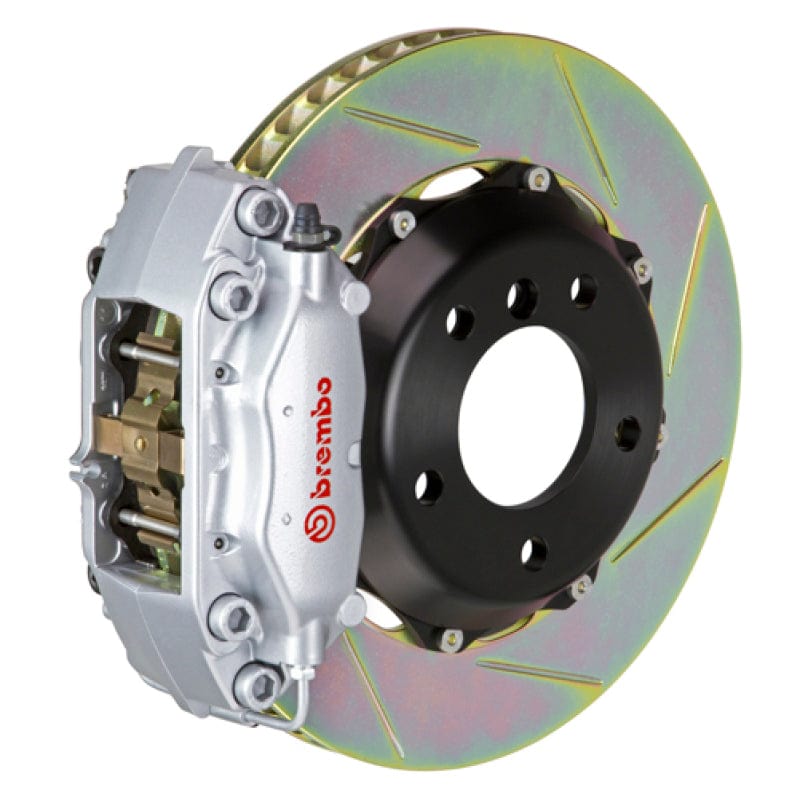 Kies-Motorsports Brembo Brembo 98-02 Z3 M-Coupe/Roadster Rr GT BBK 4 Piston Cast 2pc 328x28 2pc Rotor Slotted Type1-Silver