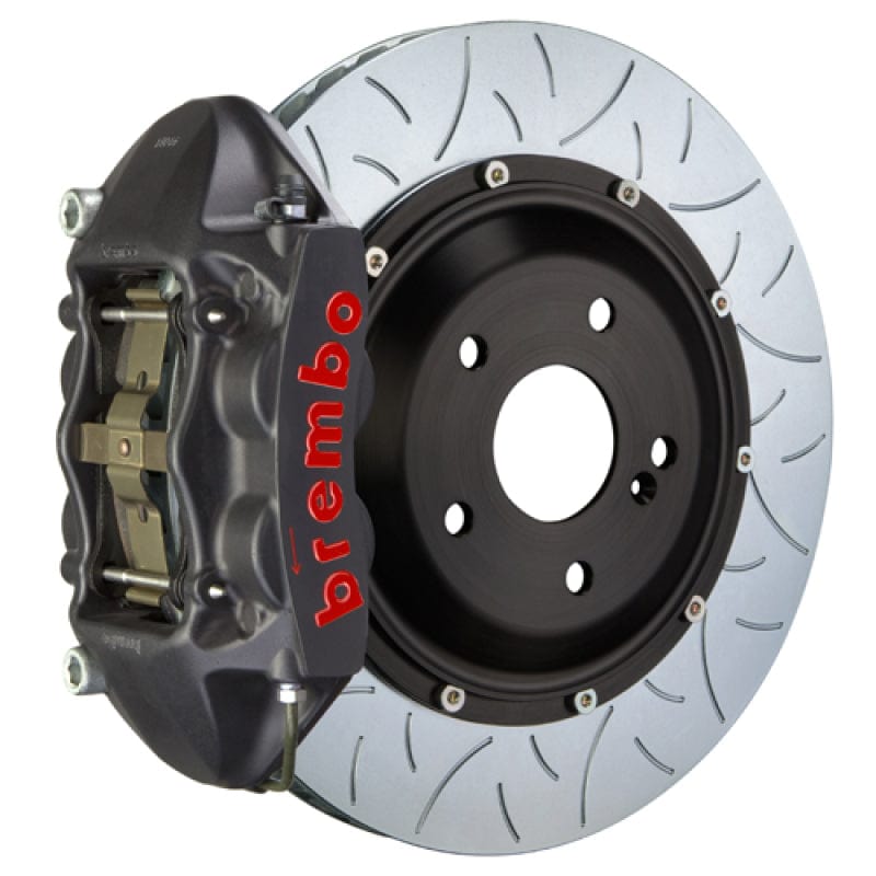 Kies-Motorsports Brembo Brembo 99-04 996 Rear GTS BBK 4 Piston Cast 345x28 2pc Rotor Slotted Type3-Black HA