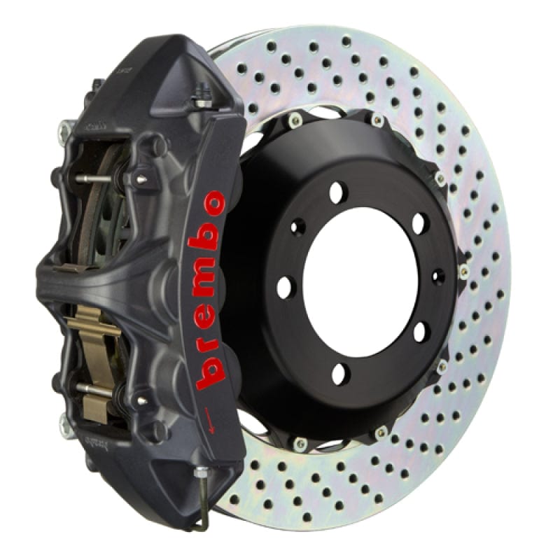Kies-Motorsports Brembo Brembo 99-05 330i (Excl. xDrive) Fr GTS BBK 6 Piston Cast 355x32 2pc Rotor Drilled-Black HA