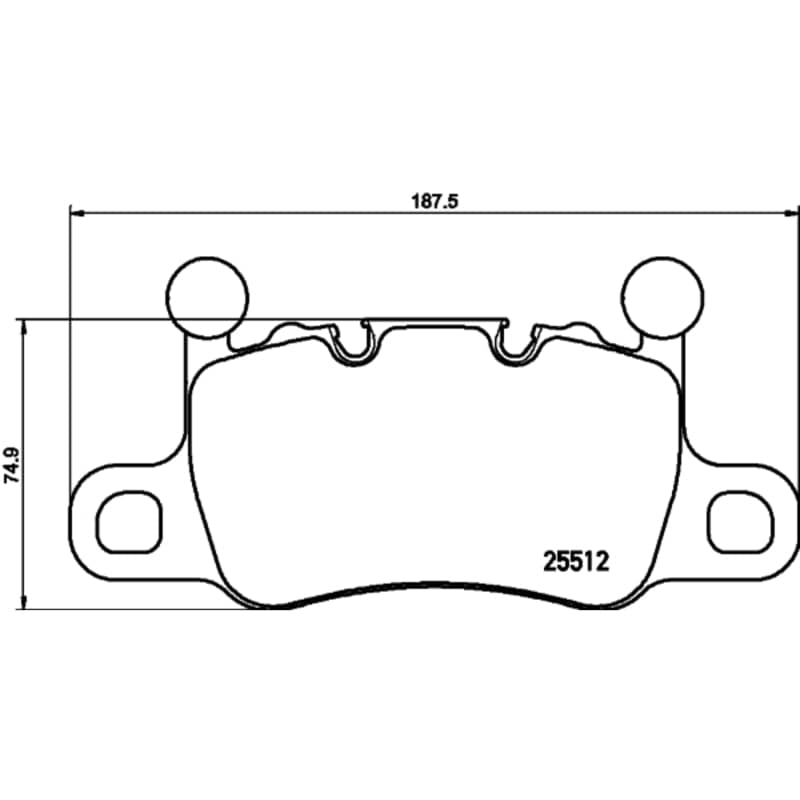 Kies-Motorsports Brembo OE Brembo 20-21 Porsche 911/Panamera/Cayman/718 Cayman/718 Spyder Rear Low-Met Brake Pad