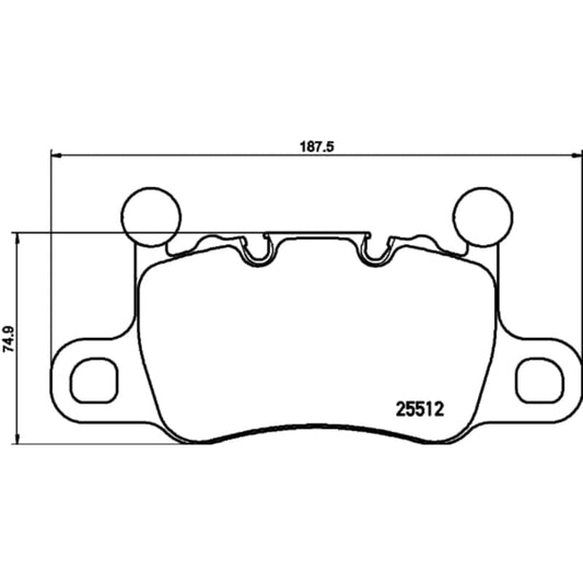 Kies-Motorsports Brembo OE Brembo 20-21 Porsche 911/Panamera/Cayman/718 Cayman/718 Spyder Rear Low-Met Brake Pad