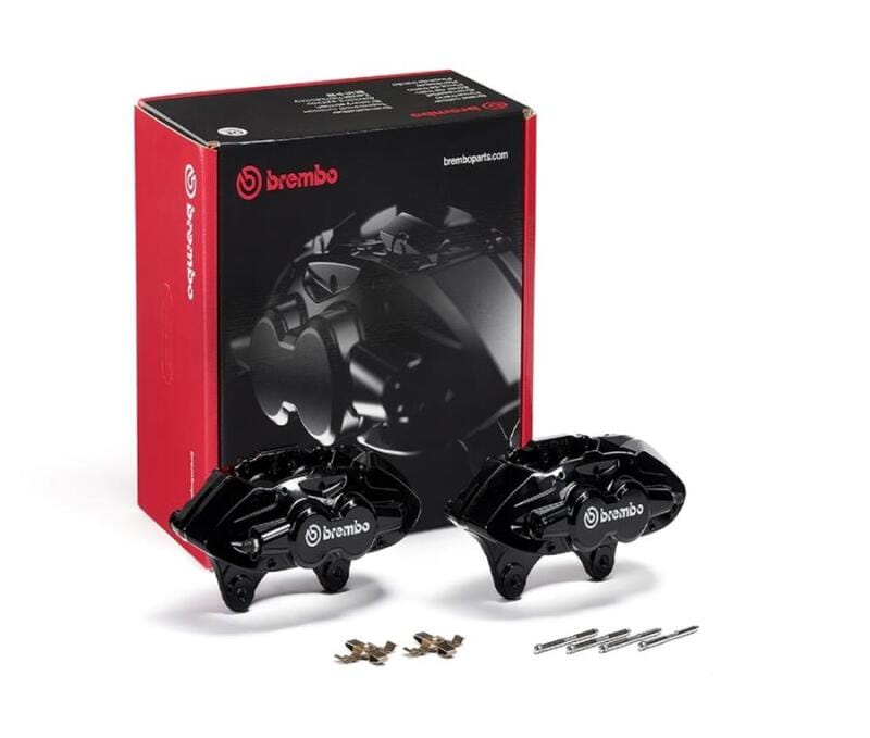 Kies-Motorsports Brembo OE Brembo OE 16-21 BMW 3 M2/15-18 M3/15-20 M4 Hydraulic Front X-Style Brake Calipers - Black Main image