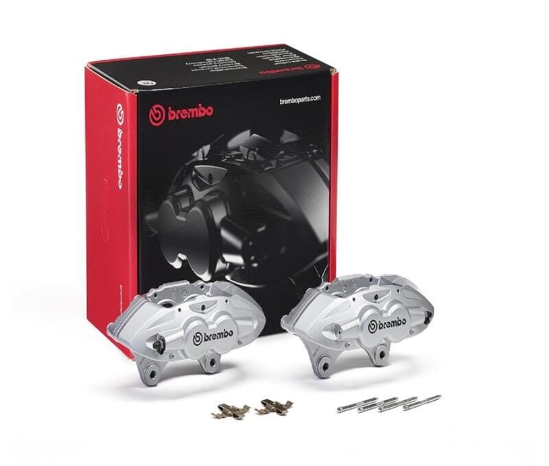 Kies-Motorsports Brembo OE Brembo OE 16-21 BMW M2/15-18 M3/15-20 M4 Hydraulic Front X-Style Brake Calipers - Silver Main image