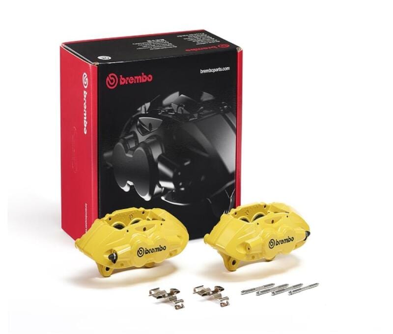 Kies-Motorsports Brembo OE Brembo OE 16-21 BMW M2/17-18 M3/17-20 M4/14-16 M235i Hydraulic Front X-Style Brake Calipers - Yellow Main image