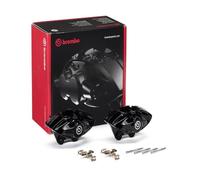Kies-Motorsports Brembo OE Brembo OE 16-21 BMW M2/17-18 M3/17-20 M4/14-16 M235i Hydraulic Rear X-Style Brake Calipers - Black Main image