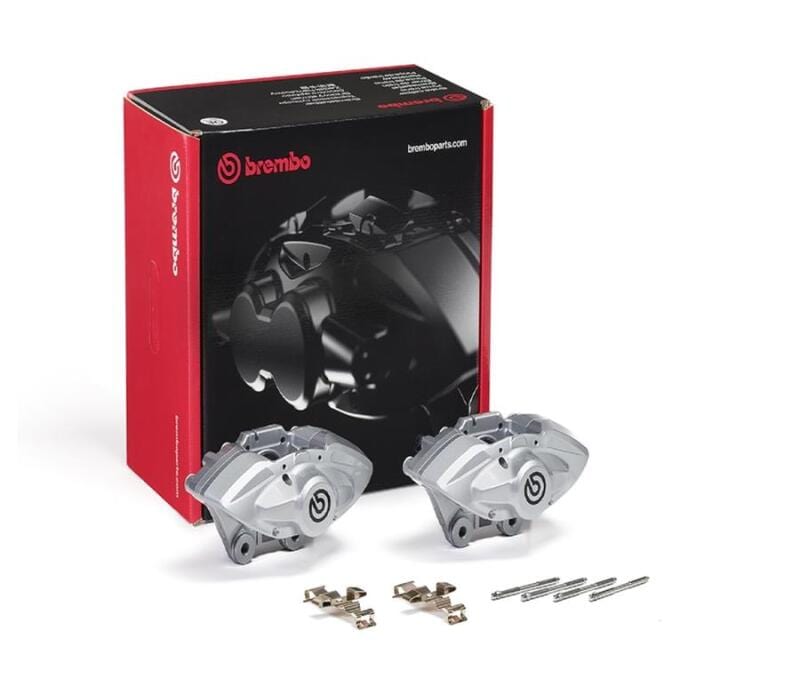Kies-Motorsports Brembo OE Brembo OE 16-21 BMW M2/17-18 M3/17-20 M4/14-16 M235i Hydraulic Rear X-Style Brake Calipers - Silver Main image