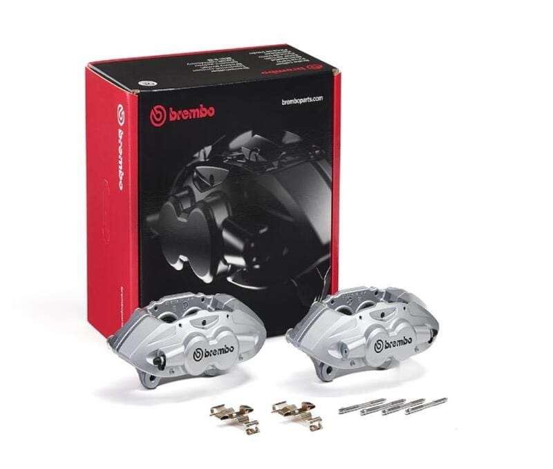 Kies-Motorsports Brembo OE Brembo OE BMW 16-21 M2/17-18 M3/17-20 M4/14-16 M235i Hydraulic Front X-Style Brake Calipers - Silver Main image