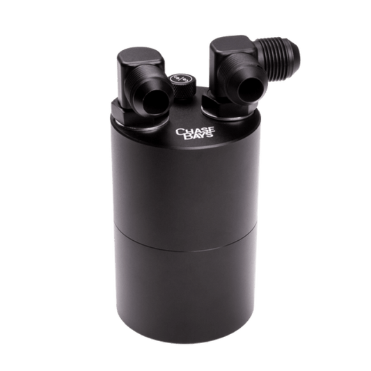 Kies-Motorsports Chase Bays Chase Bays -10AN 90A L-Fitting Inlet / -10AN Straight Outlet Oil Catch Can w/Type 2 Bracket