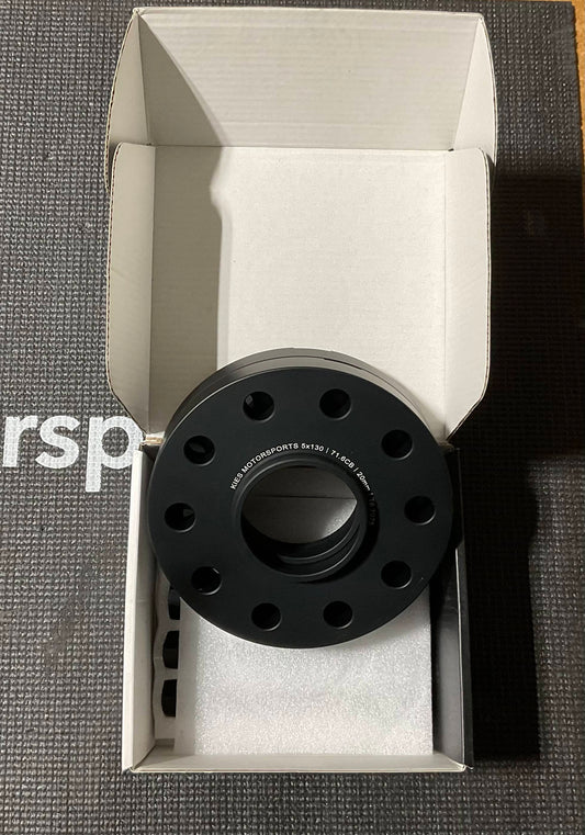 Kies-Motorsports Clearance OPEN BOX - Kies Motorsports Porsche Wheel Spacers 5 x 130 71.6mm Center Bore Black Finish (Set of 2) (20MM - FULL)