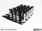 Kies-Motorsports Clearance OPEN BOX - Motorsport Hardware 5-Lug (14 x 1.25 to 14 x 1.5 Thread Conversion) 78mm Black Bullet Nose Stud Kit (F / G Series BMW & A90 Supra) Gun Metal 17mm Hex Racing Nuts