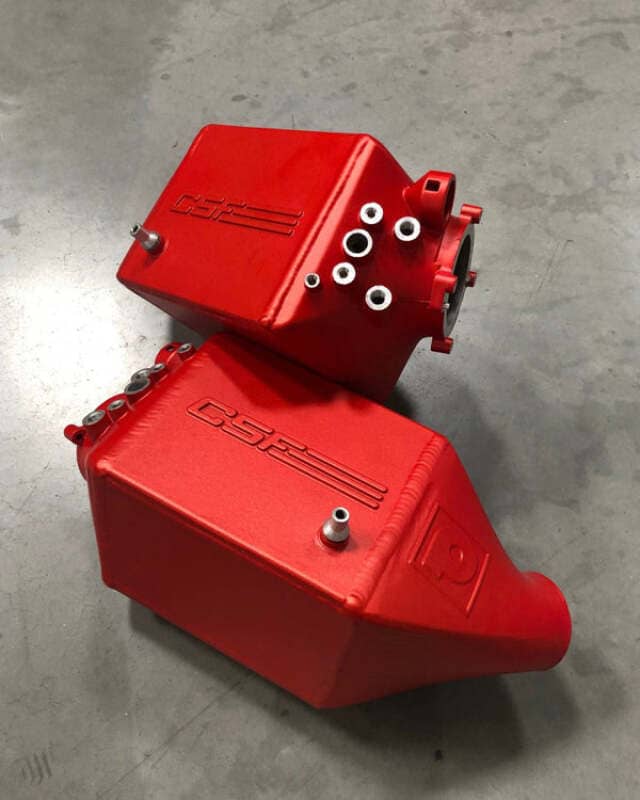 Kies-Motorsports CSF CSF 12-16 BMW M5 (F10) / 12-18 BMW M6 (F06/F12/F13) Twin Charge-Air-Cooler Set - Anodized Red