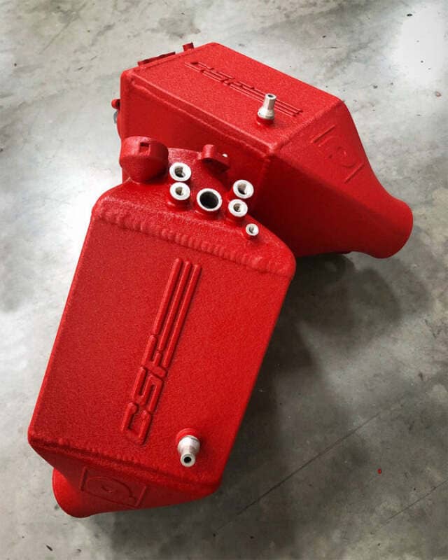 Kies-Motorsports CSF CSF 12-16 BMW M5 (F10) / 12-18 BMW M6 (F06/F12/F13) Twin Charge-Air-Cooler Set - Crinkle Red