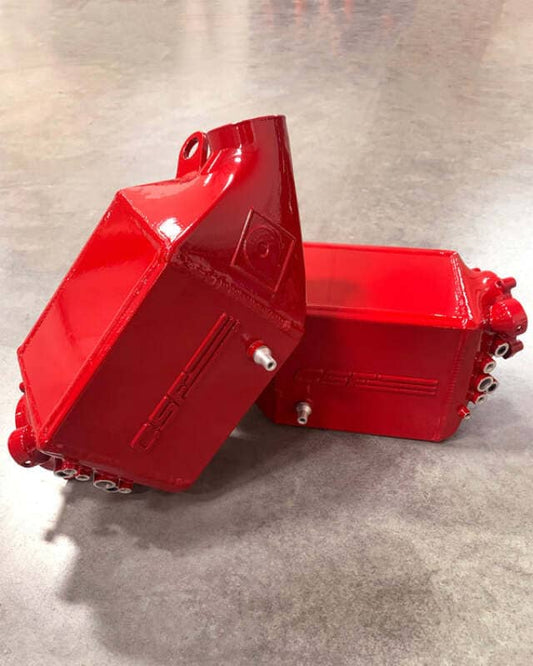 Kies-Motorsports CSF CSF 12-16 BMW M5 (F10) / 12-18 BMW M6 (F06/F12/F13) Twin Charge-Air-Cooler Set - Fire Engine Red