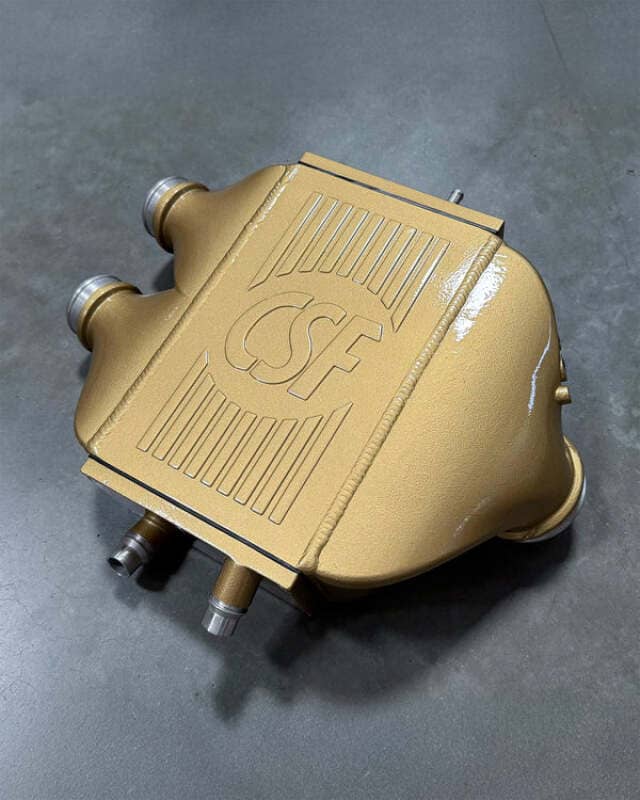 Kies-Motorsports CSF CSF 2014+ BMW M3/M4 (F8X) Top Mount Charge-Air-Cooler - Carbon Ceramic Gold Gloss
