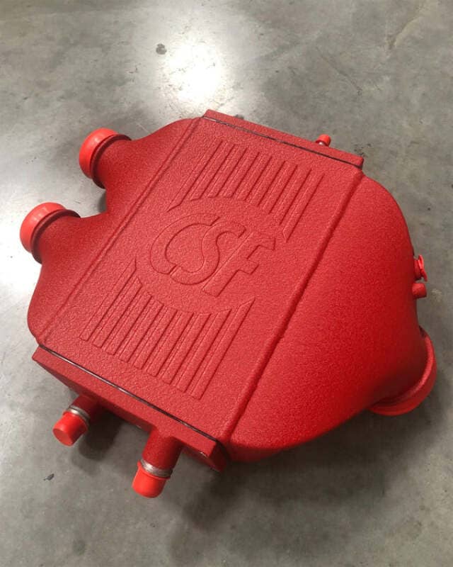Kies-Motorsports CSF CSF 2014+ BMW M3/M4 (F8X) Top Mount Charge-Air-Cooler - Crinkle Red