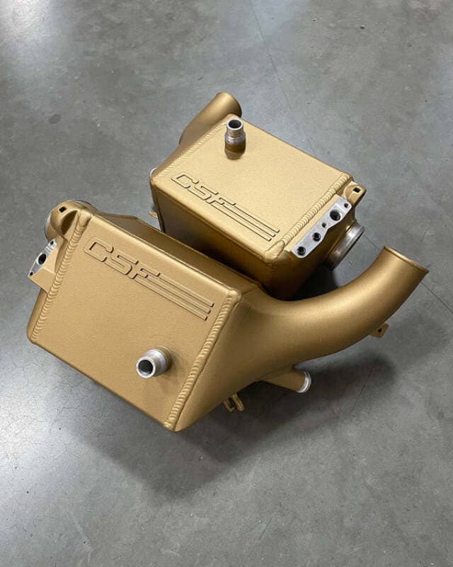Kies-Motorsports CSF CSF 2025+ BMW G90 M5 / G99 M5 Touring Charge Air Cooler - Carbon Ceramic Gold Gloss Main image