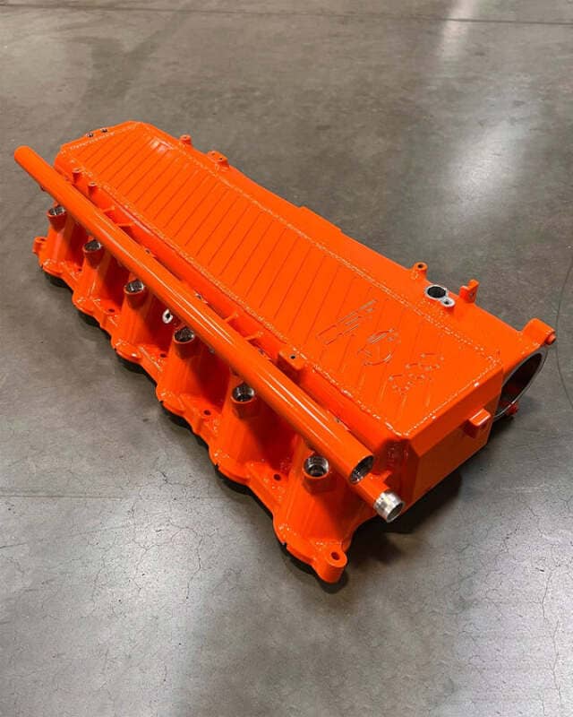 Kies-Motorsports CSF CSF BMW Gen 1 B58 Charge-Air-Cooler Manifold - Fire Orange Main image