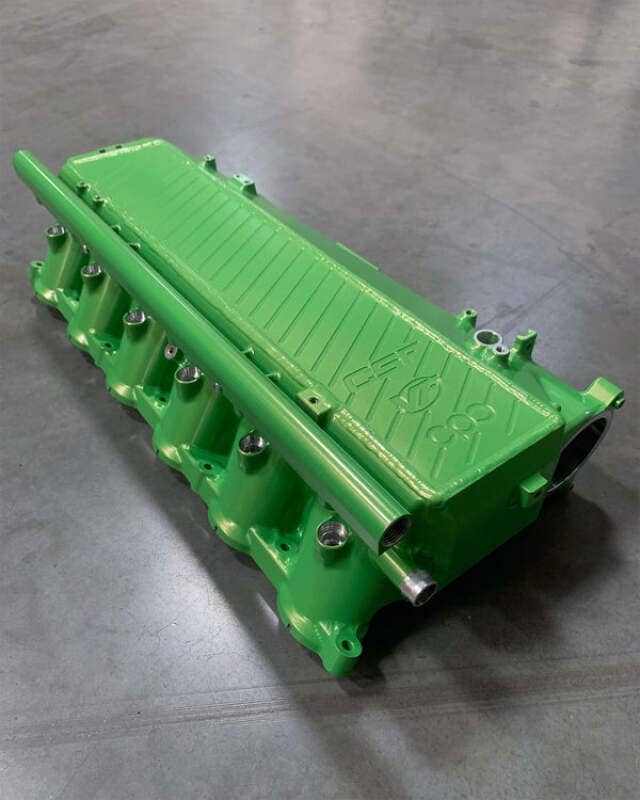 Kies-Motorsports CSF CSF BMW Gen 1 B58 Charge-Air-Cooler Manifold - Lime Juice Green Main image